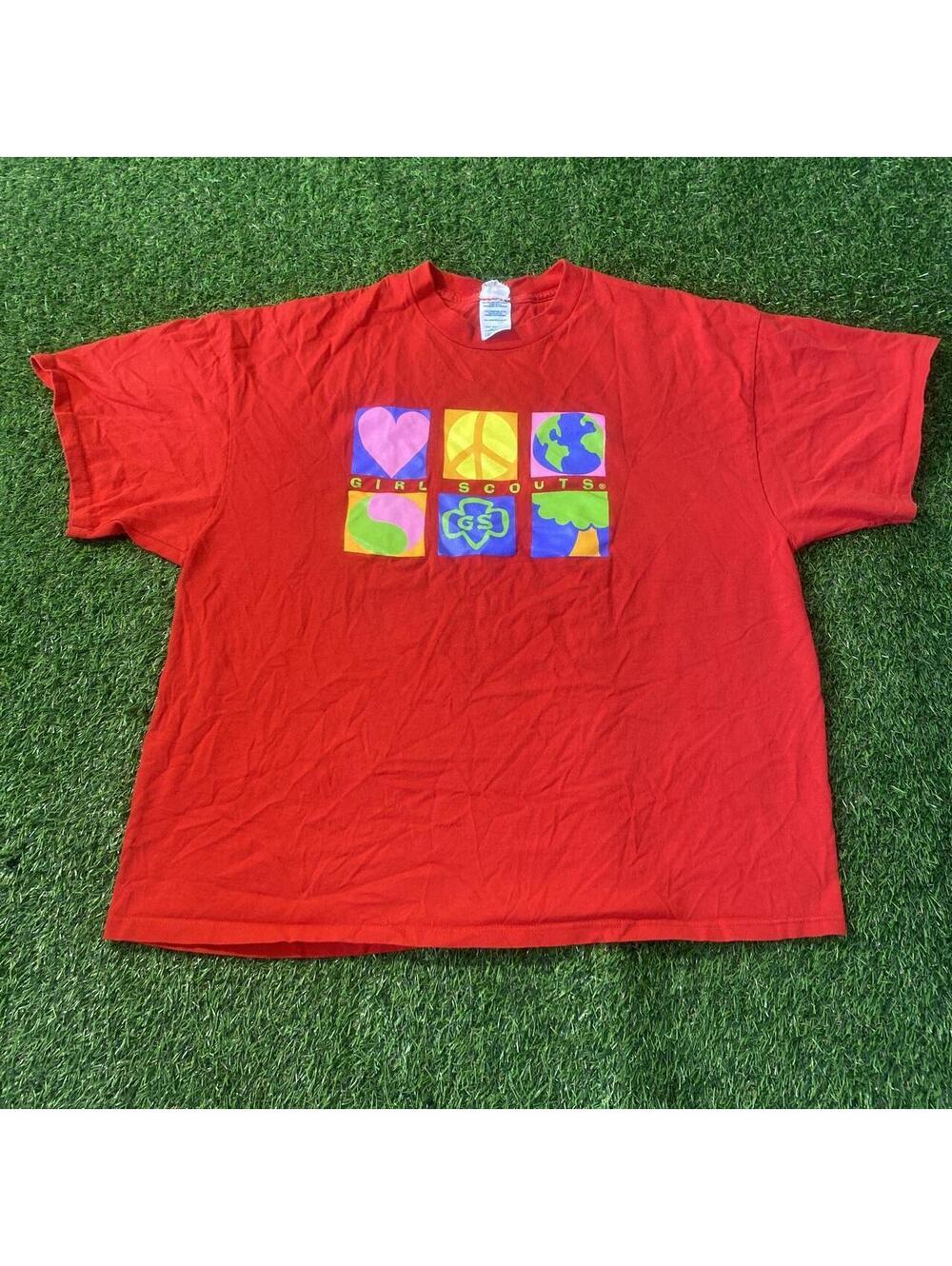 vintage 90s Red Girl Scouts tee